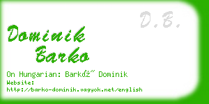 dominik barko business card
