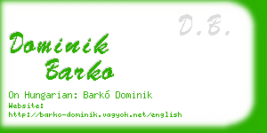 dominik barko business card